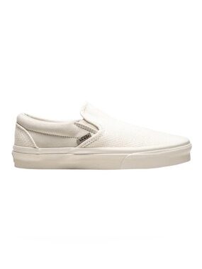 BRAND NEW Vans Classic Slip-On Woven Check Sneakers in Marshmallow
